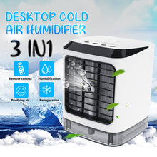 Load image into Gallery viewer, With remote control Usb interface Air Cooler Portable Mini Fan evapolar humidifier Portable 3 Gear Speed Remote for Office Home
