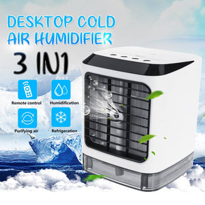 With remote control Usb interface Air Cooler Portable Mini Fan evapolar humidifier Portable 3 Gear Speed Remote for Office Home