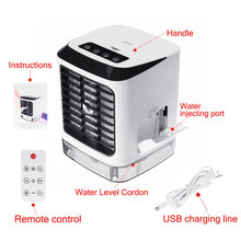 Load image into Gallery viewer, With remote control Usb interface Air Cooler Portable Mini Fan evapolar humidifier Portable 3 Gear Speed Remote for Office Home
